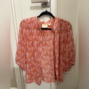 Anthropologie Maeve Tiger Print Top